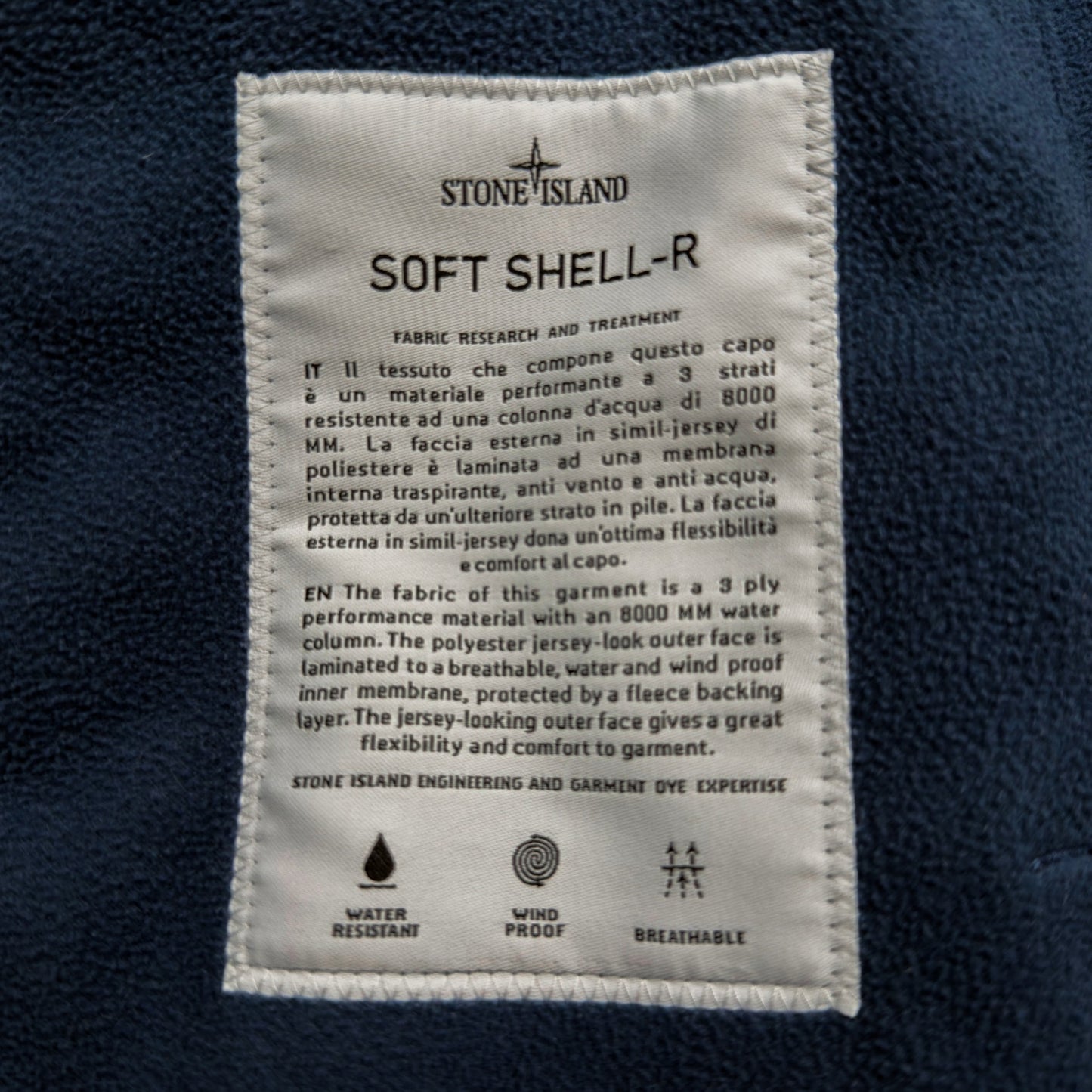 A/W 13 Stone Island Soft Shell R Jacket - Navy
