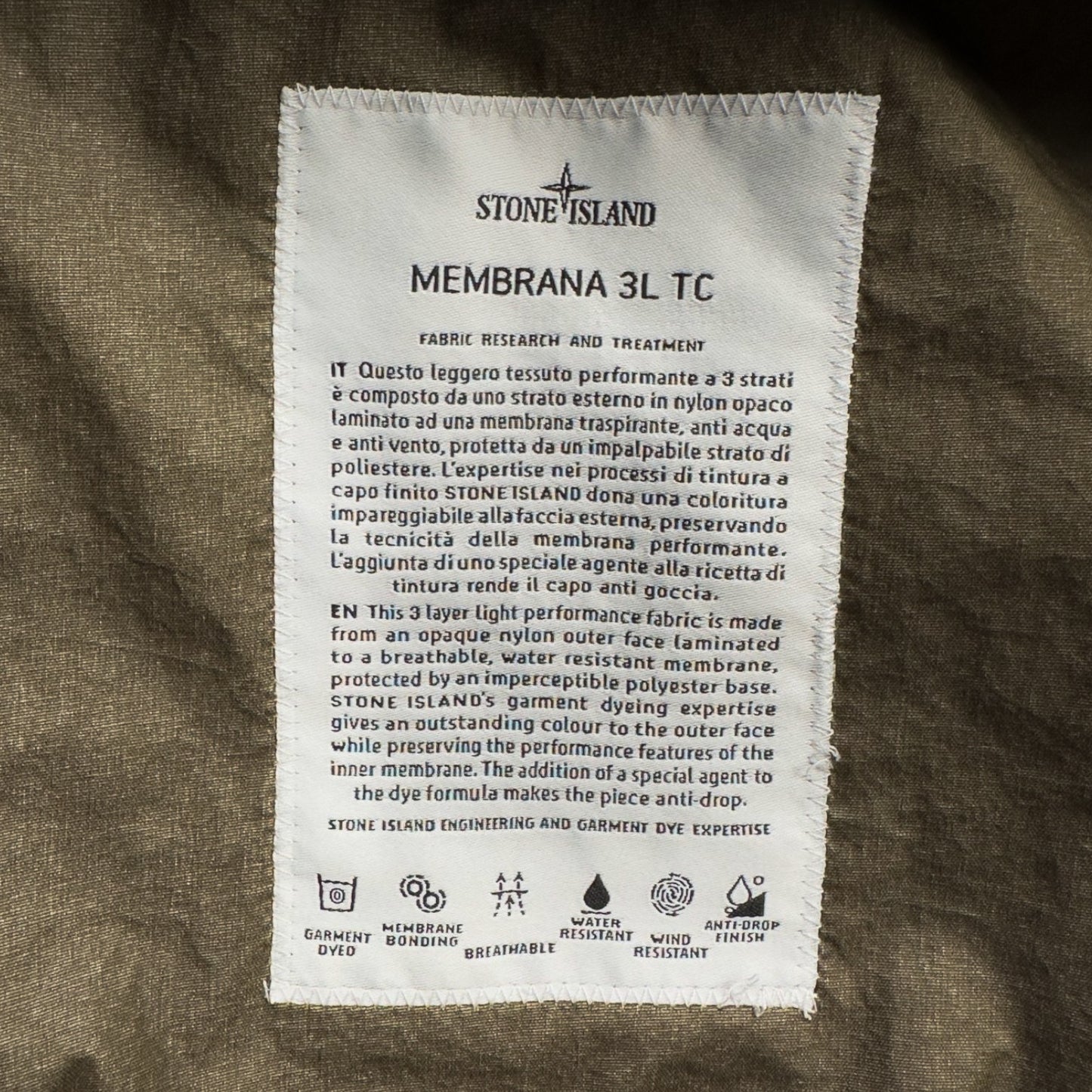 S/S 17 Stone Island Membrana 3L TC 1/4 Zip Smock - Grey