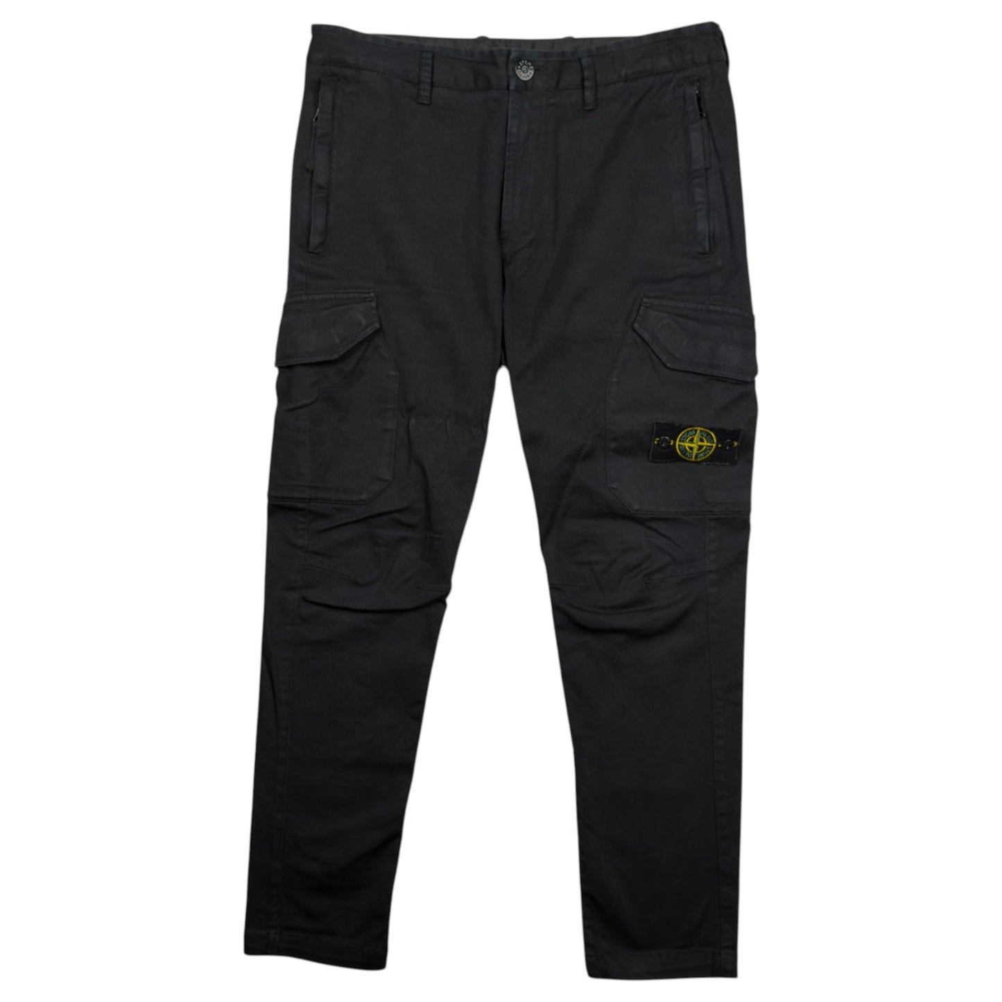 S/S 20 Stone Island Stretch Cotton Broken Twill Cargo Trousers