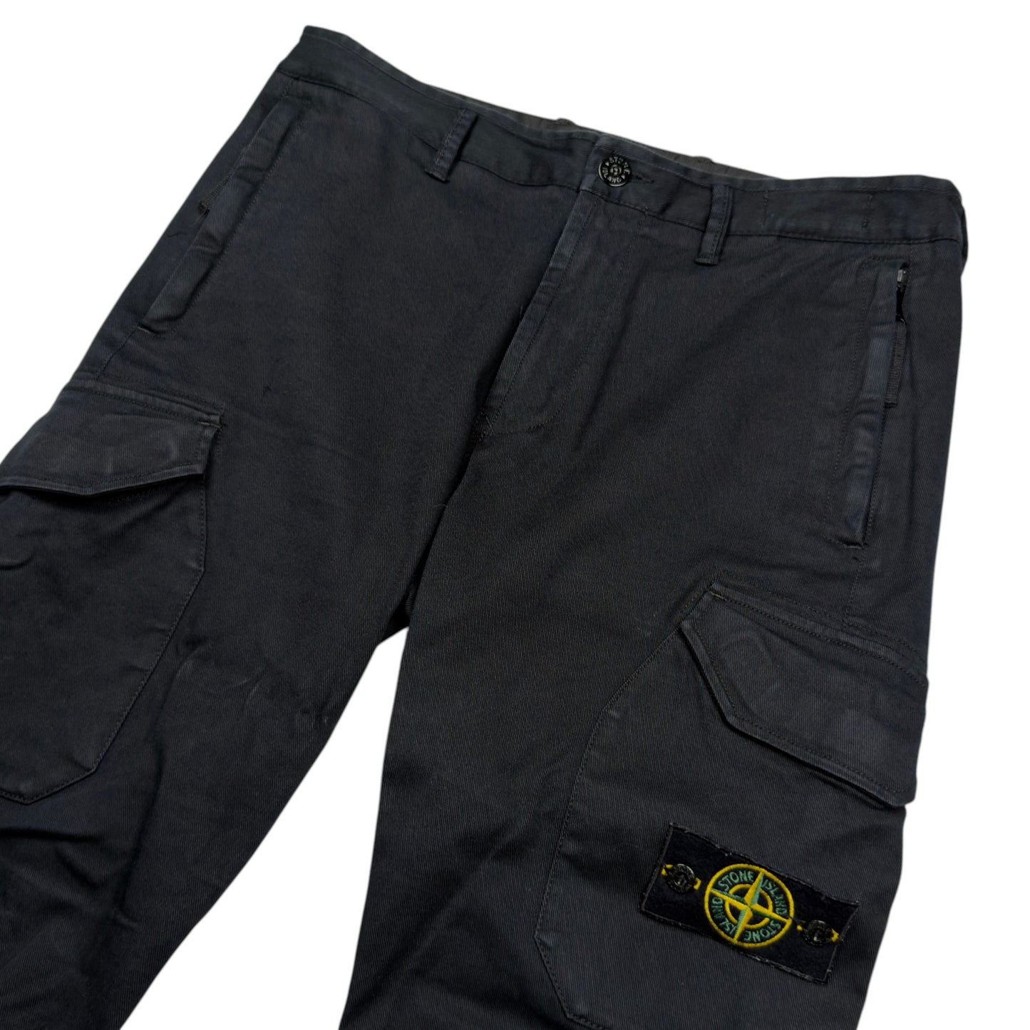 S/S 20 Stone Island Stretch Cotton Broken Twill Cargo Trousers