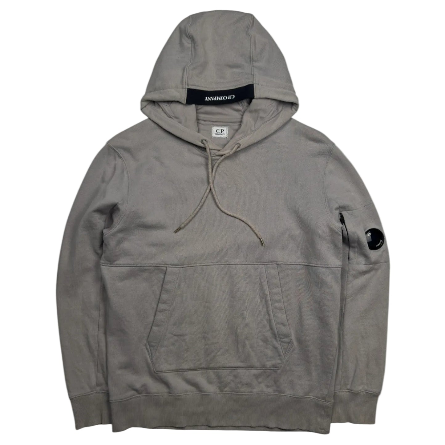 C.P. Company Diagonal Raised Fleece Hoodie - Taupe Grey