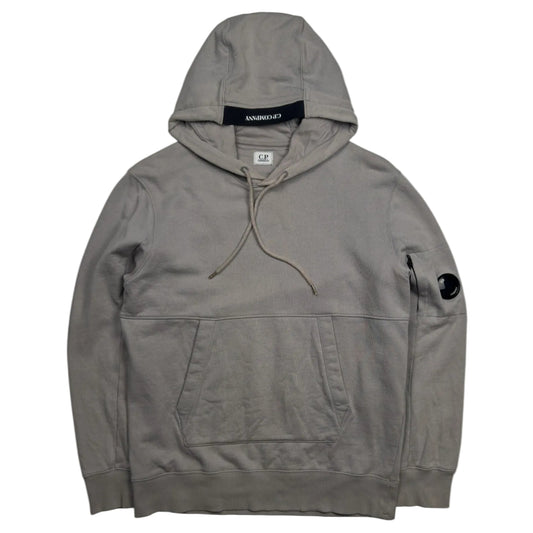 C.P. Company Diagonal Raised Fleece Hoodie - Taupe Grey