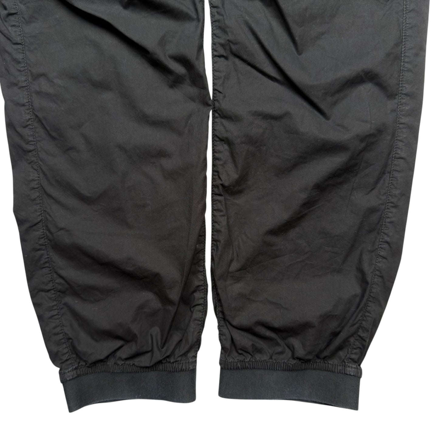 Stone Island Stretch Cotton Cuffed Cargo Trousers - Black