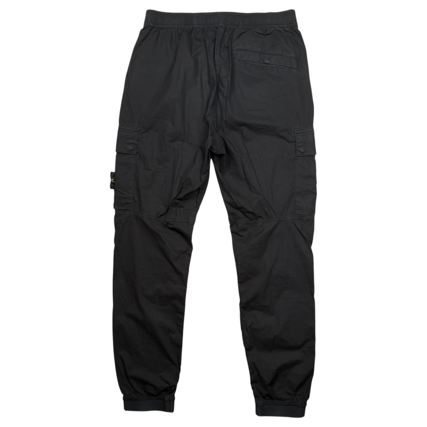 Stone Island Stretch Cotton Cuffed Cargo Trousers - Black