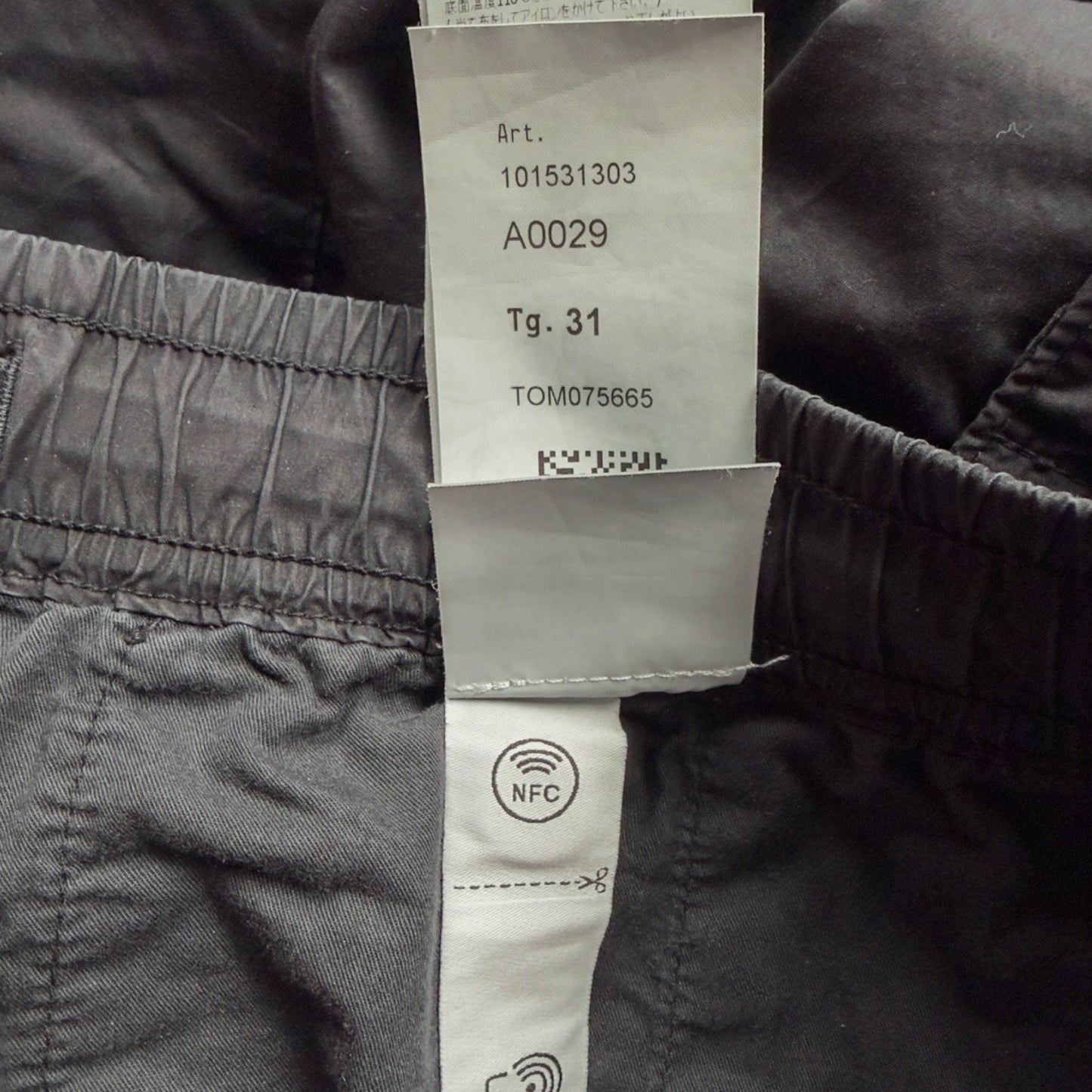Stone Island Stretch Cotton Cuffed Cargo Trousers - Black