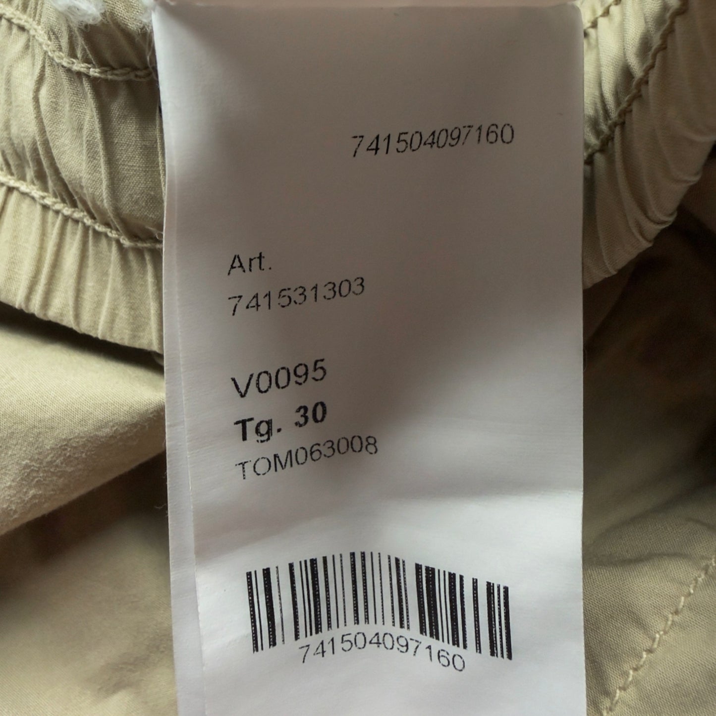 S/S 21 Stone Island Stretch Cotton Cargo Trousers 30 RE-T - Light Beige