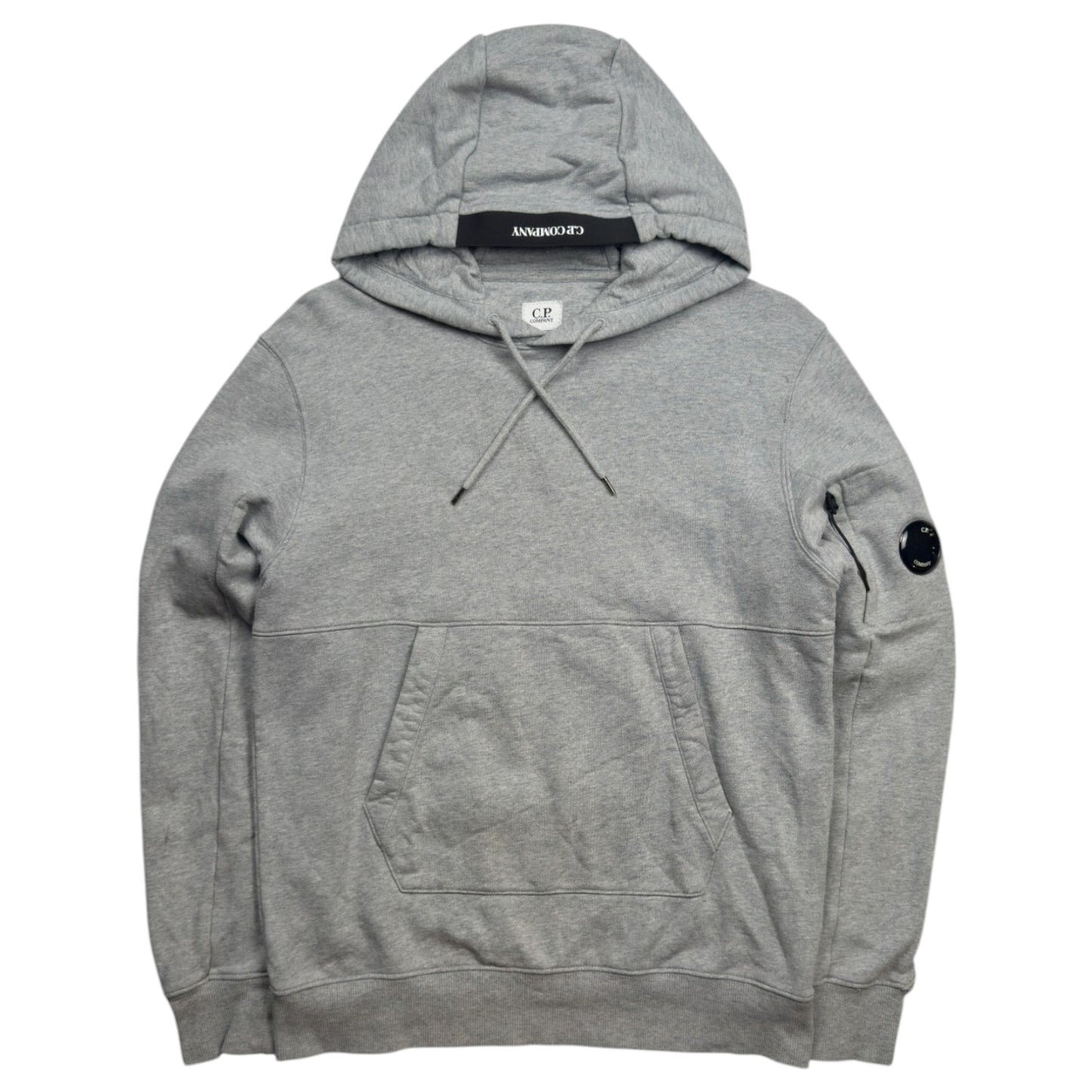 C.P. Company Diagonal Fleece Lens Hoodie - Grey