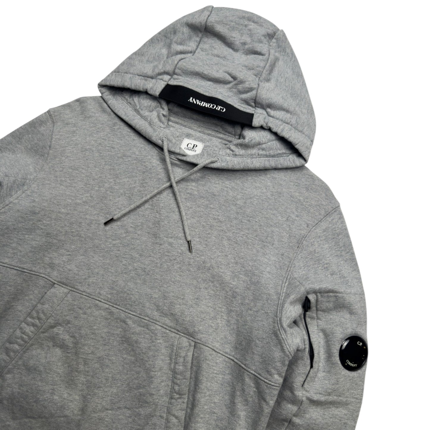 C.P. Company Diagonal Fleece Lens Hoodie - Grey