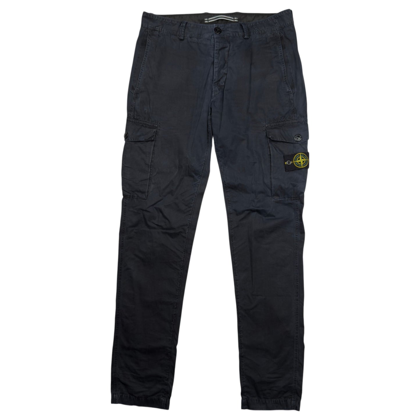 S/S 17 Stone Island Cotton Cargo Trousers - 32 SL - Navy