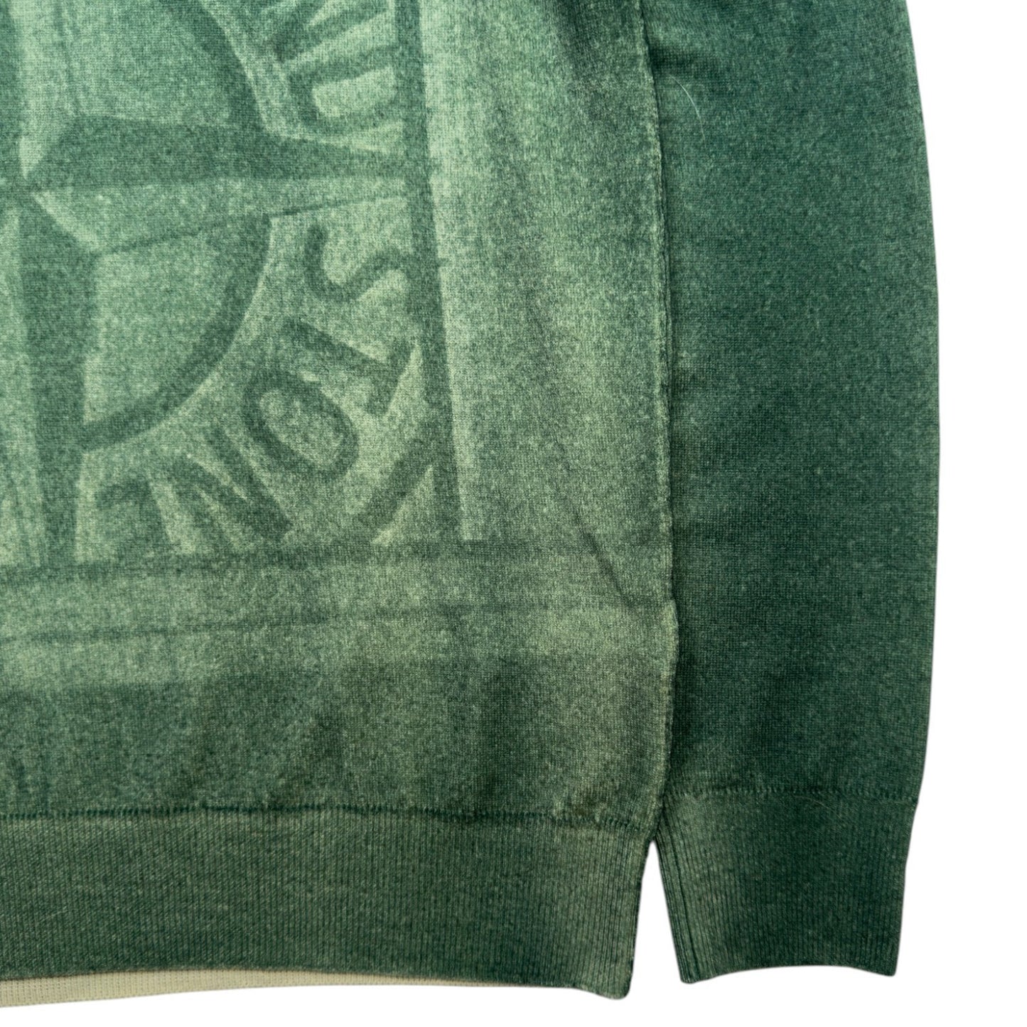 A/W 21 Stone Island Pure Wool_Fast Dye + Hand Made Airbrush + Laser Print Reversible Knitted Sweater