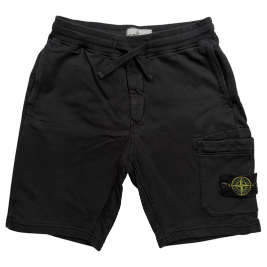 S/S 20 Stone Island Cotton Jersey Cargo Shorts - Black