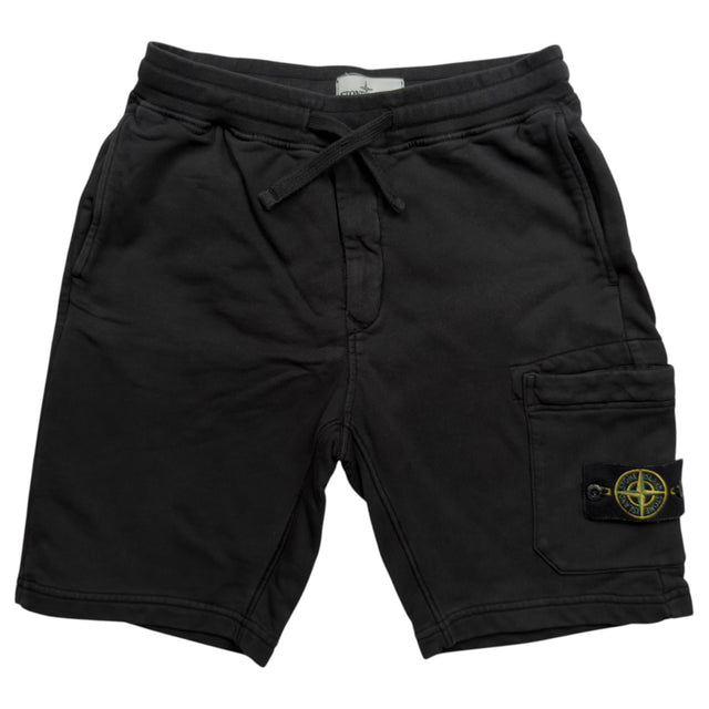 S/S 20 Stone Island Cotton Jersey Cargo Shorts - Black