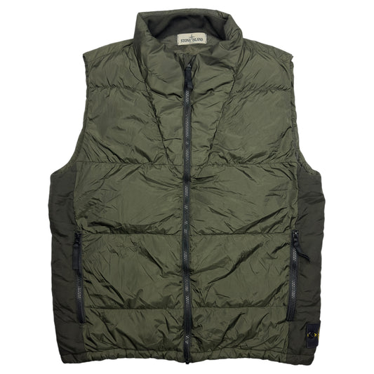 A/W 13 Stone Island Crinkle Reps NY Down Gilet - Khaki