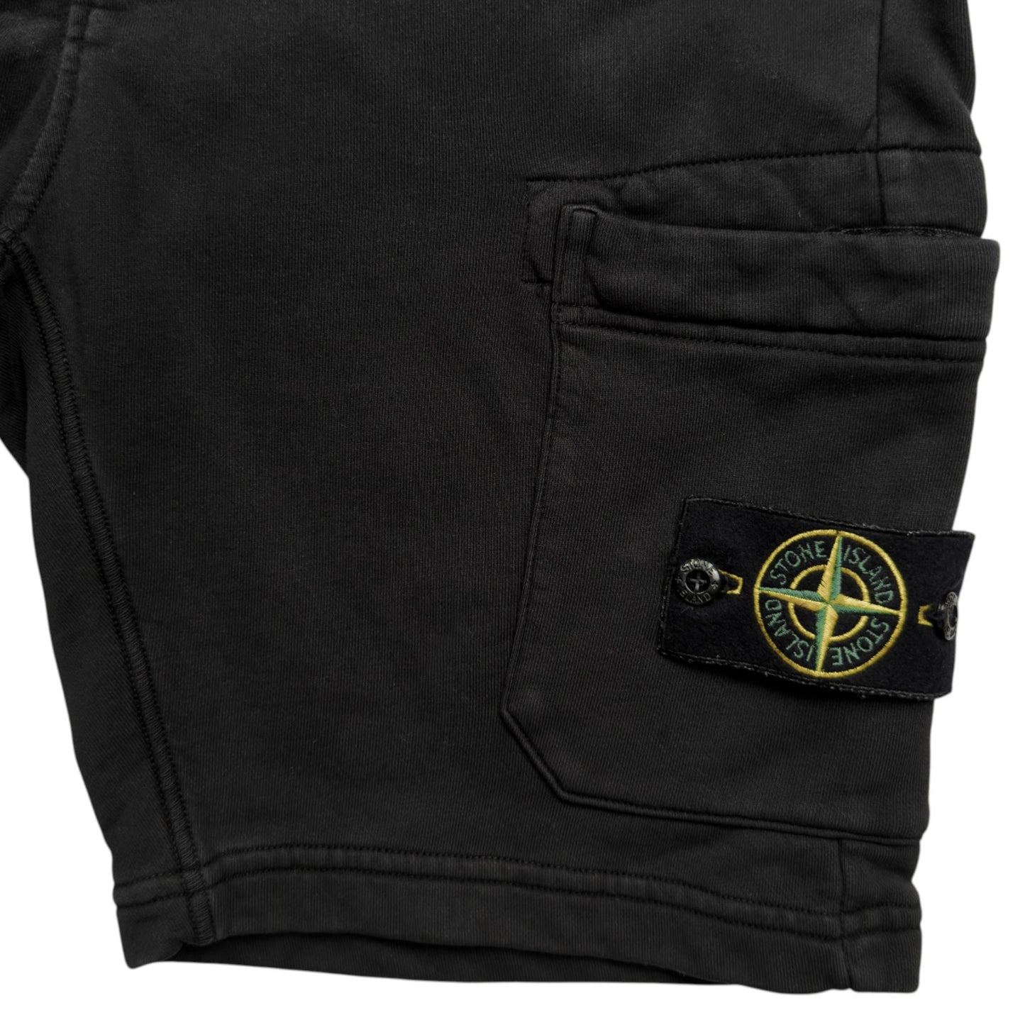 S/S 20 Stone Island Cotton Jersey Cargo Shorts - Black