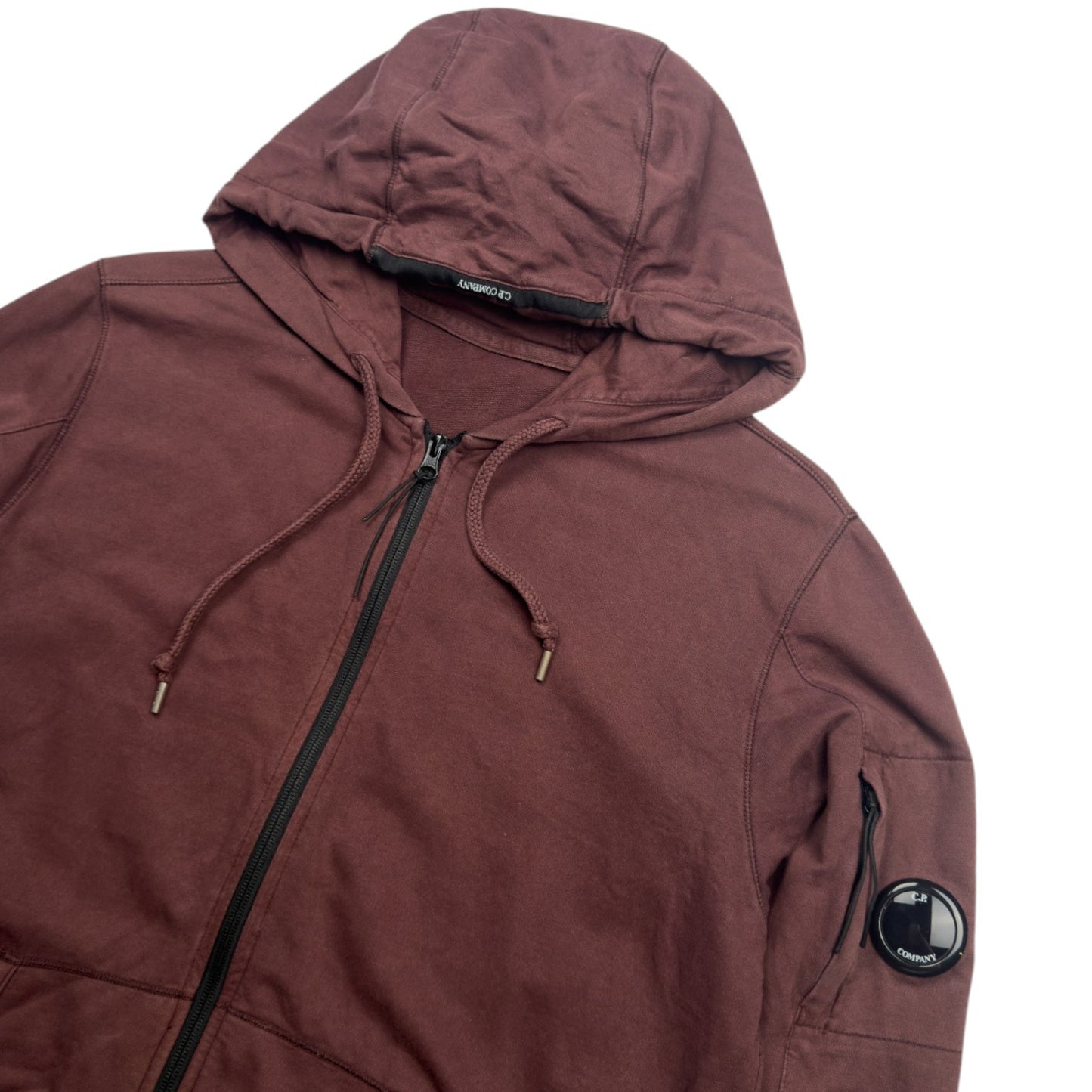 C.P. Company Full Zip Lens Hoodie - Maroon