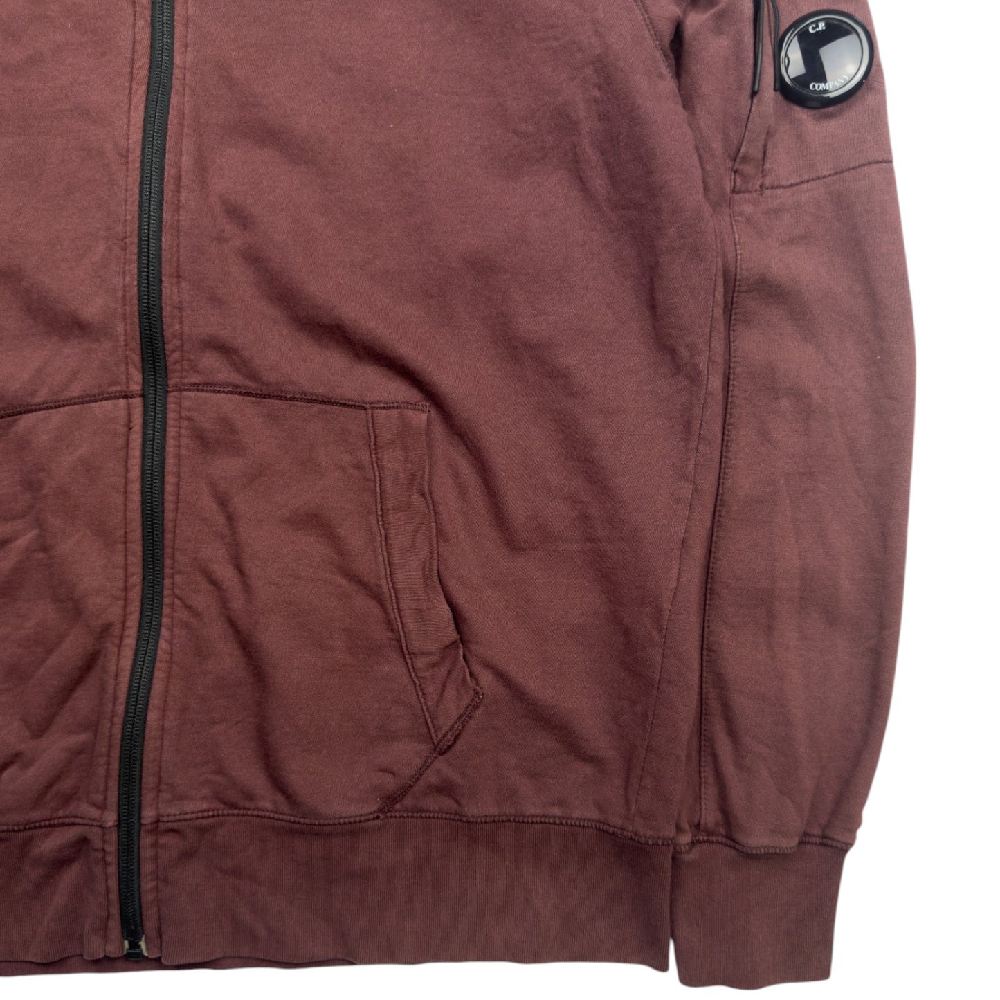 C.P. Company Full Zip Lens Hoodie - Maroon