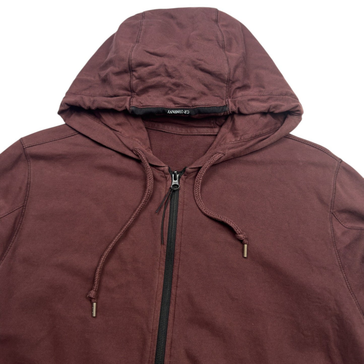 C.P. Company Full Zip Lens Hoodie - Maroon