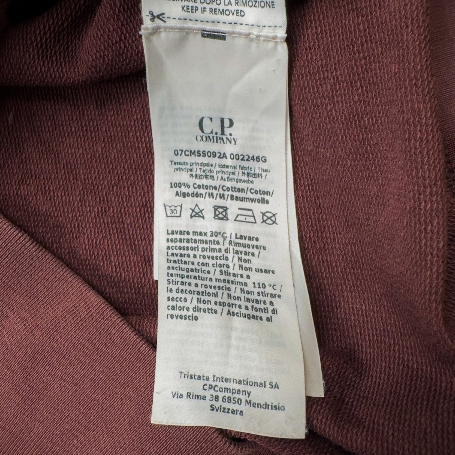 C.P. Company Full Zip Lens Hoodie - Maroon