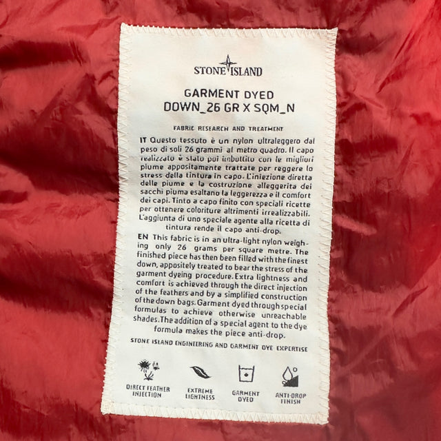 A/W 13 Stone Island Down_26 GR X SQM_N - Ultra Light Down Puffer Jacket - Red