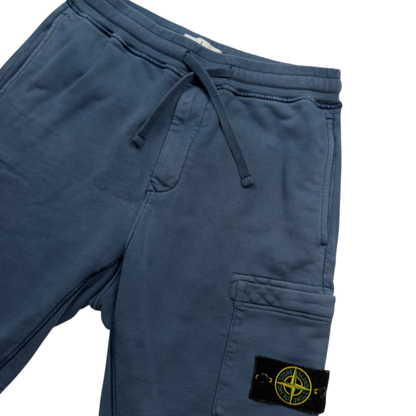 S/S 20 Stone Island Cotton Jersey Cargo Shorts - Blue