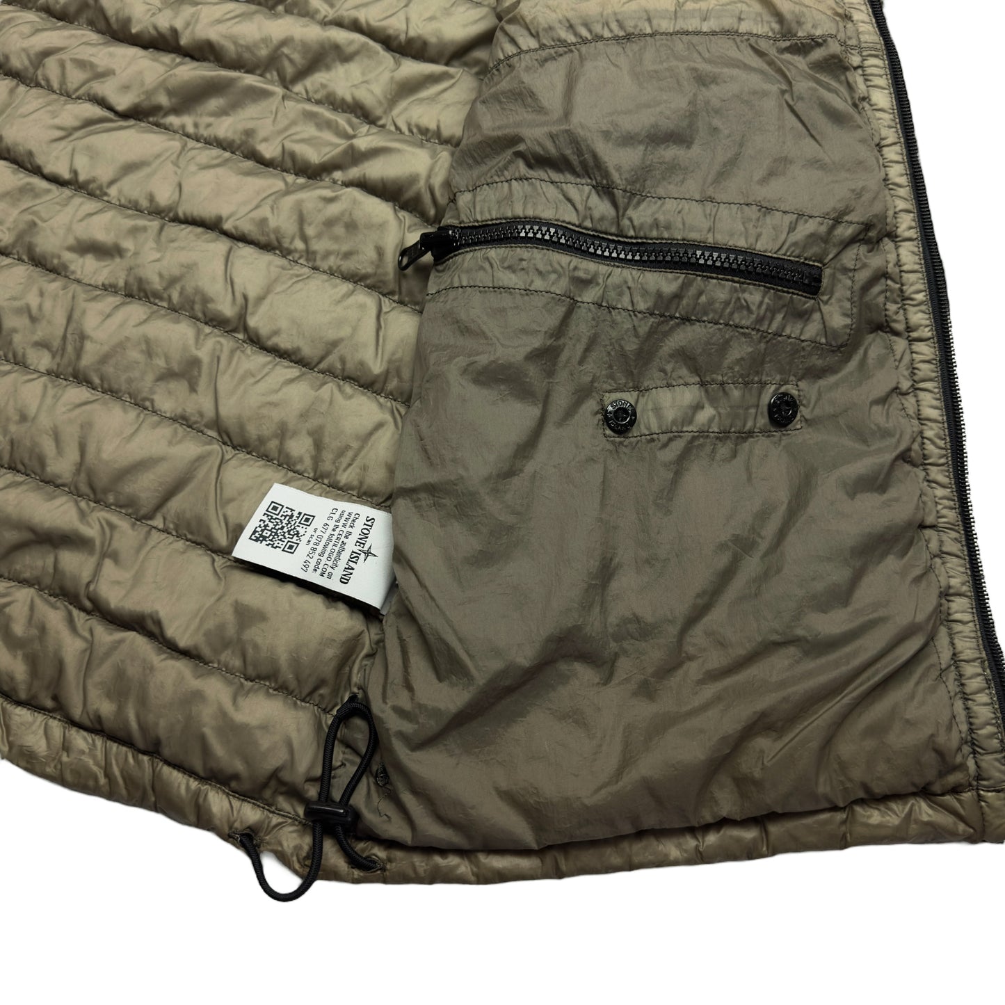 Stone Island Down_26 GR X SQM_N - Ultra Light Down Puffer Jacket - Khaki