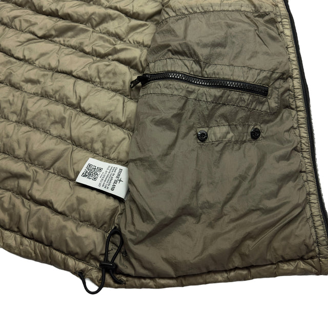 Stone Island Down_26 GR X SQM_N - Ultra Light Down Puffer Jacket - Khaki