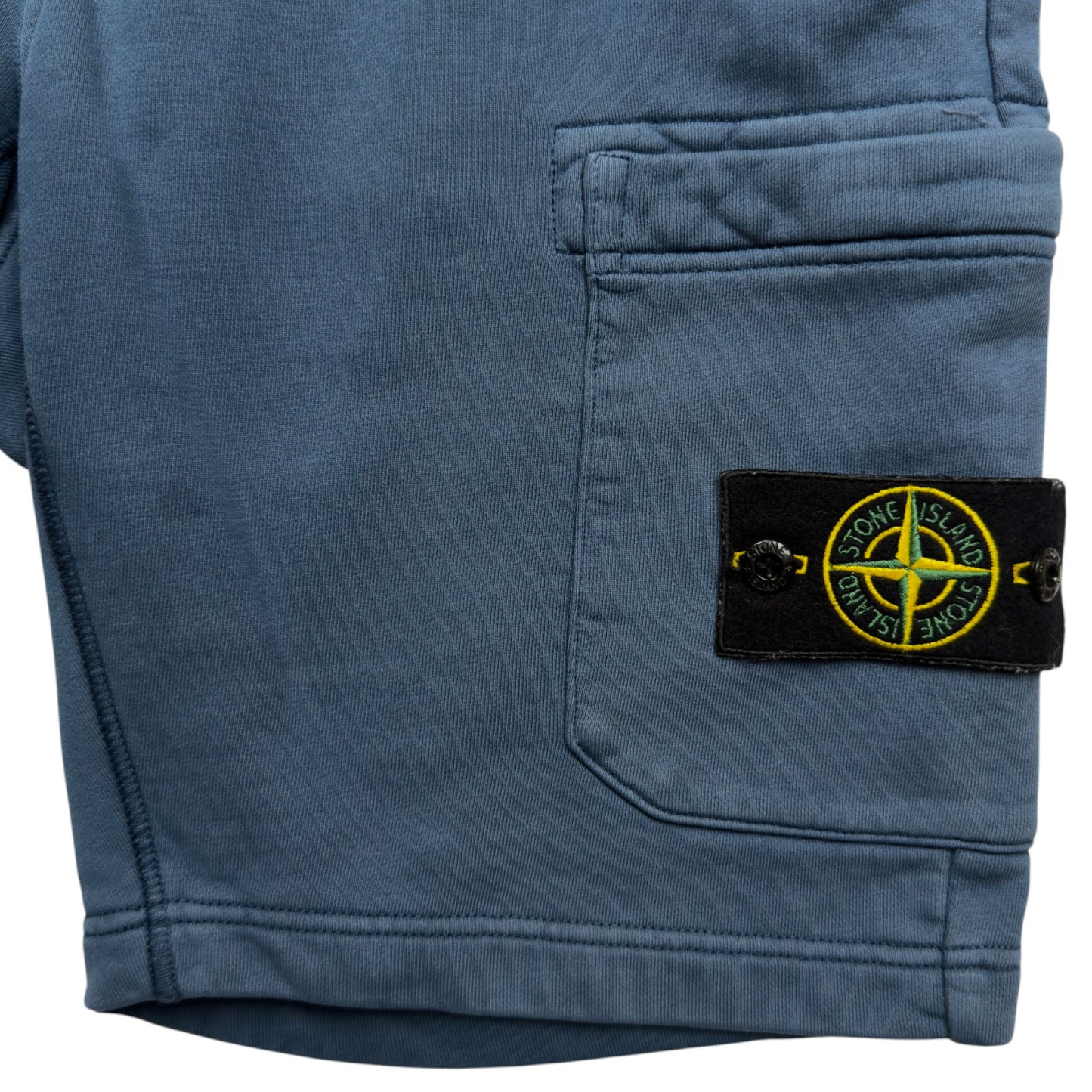 S/S 20 Stone Island Cotton Jersey Cargo Shorts - Blue