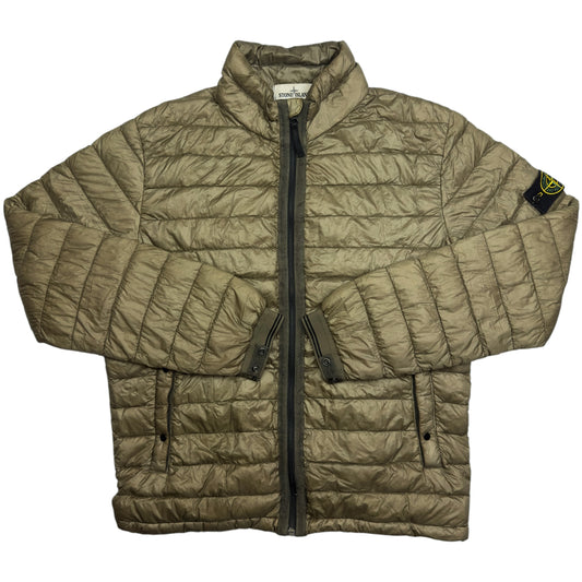 Stone Island Down_26 GR X SQM_N - Ultra Light Down Puffer Jacket - Khaki
