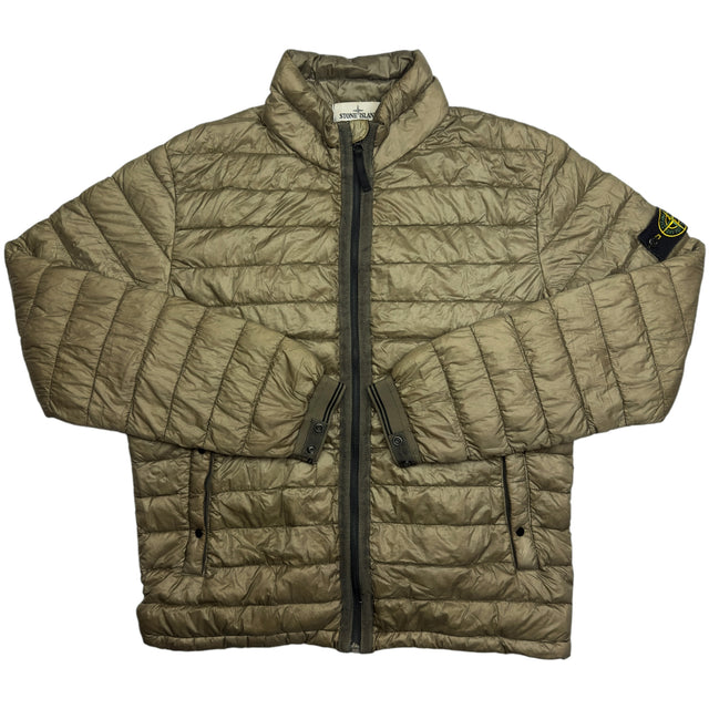 Stone Island Down_26 GR X SQM_N - Ultra Light Down Puffer Jacket - Khaki