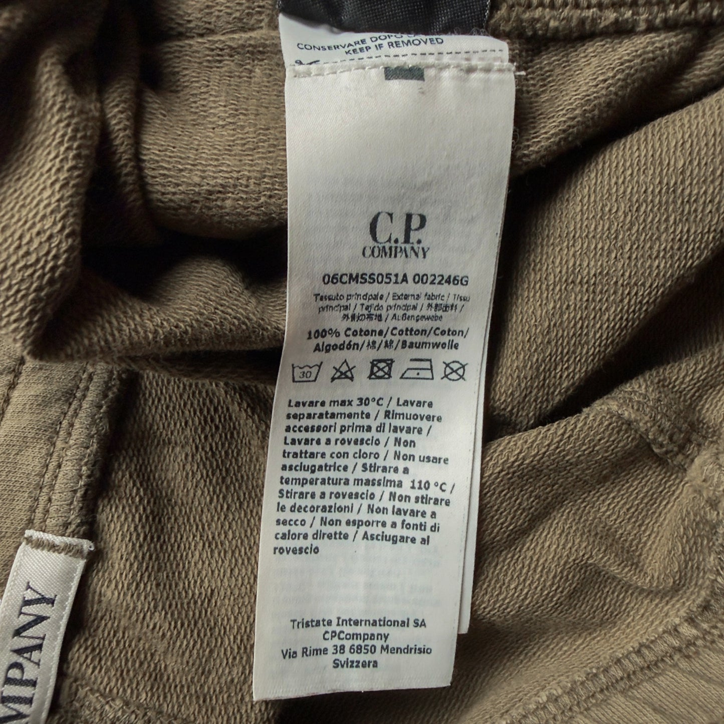 C.P. Company Fleece Shorts - Khaki