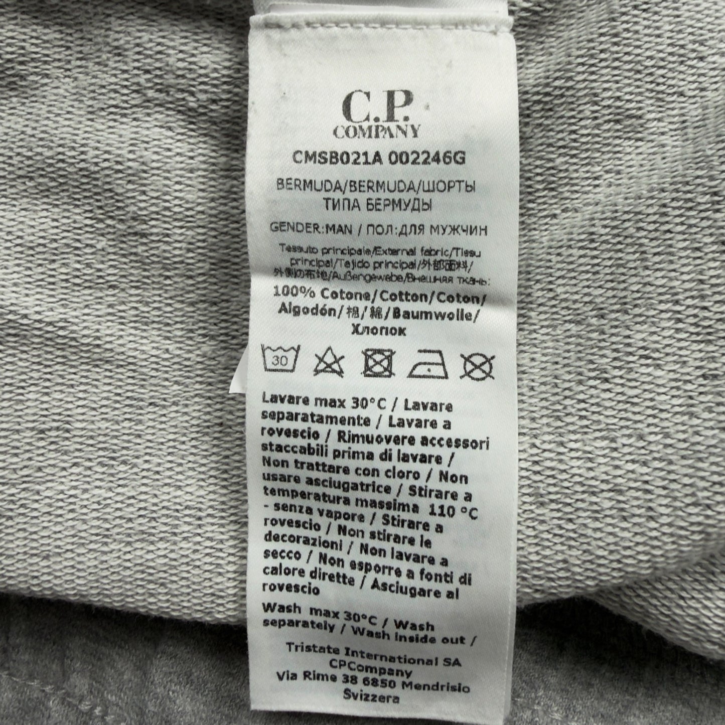 C.P. Company Cotton Lens Shorts - Grey