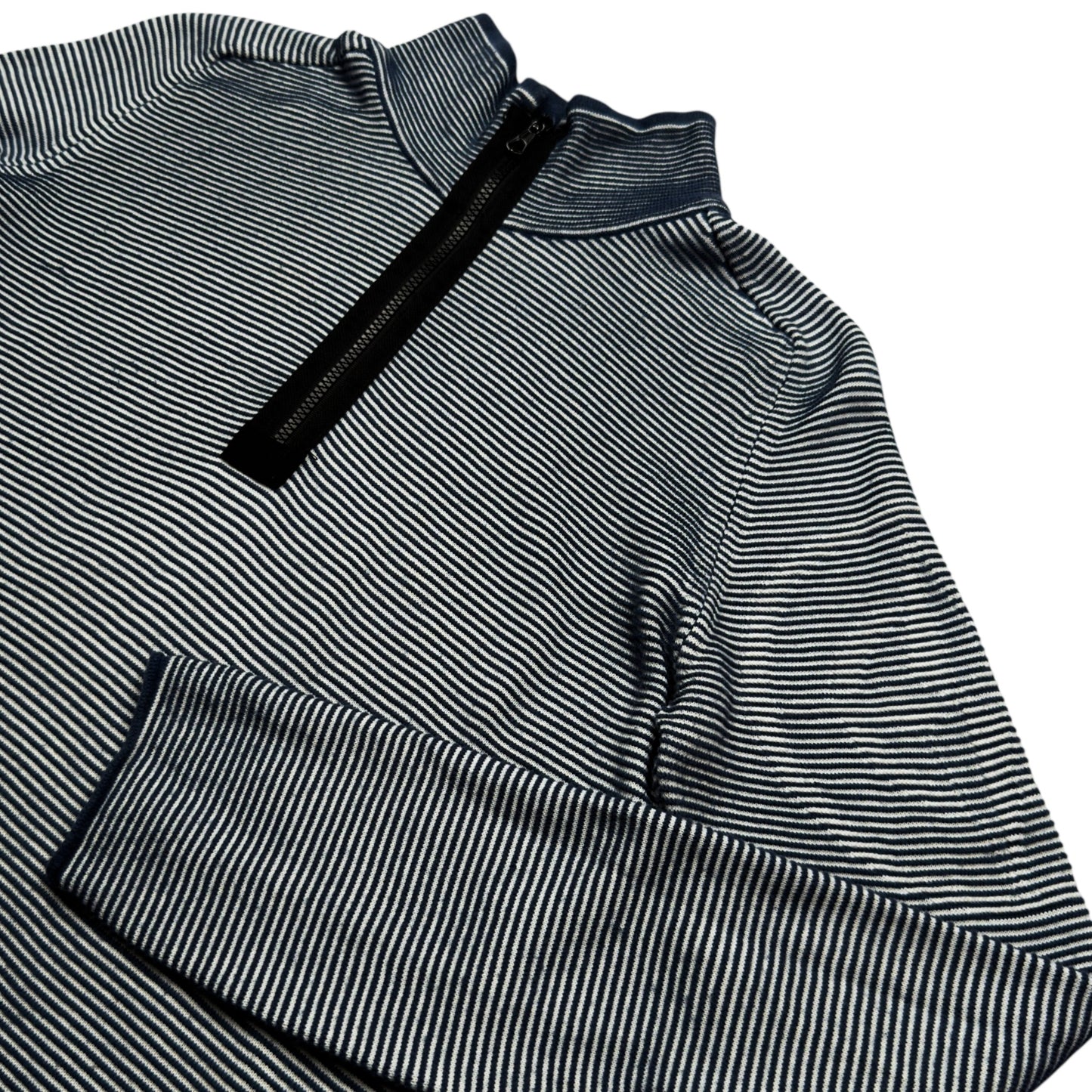 S/S 09 Stone Island Knitted Striped 1/4 Zip Sweater