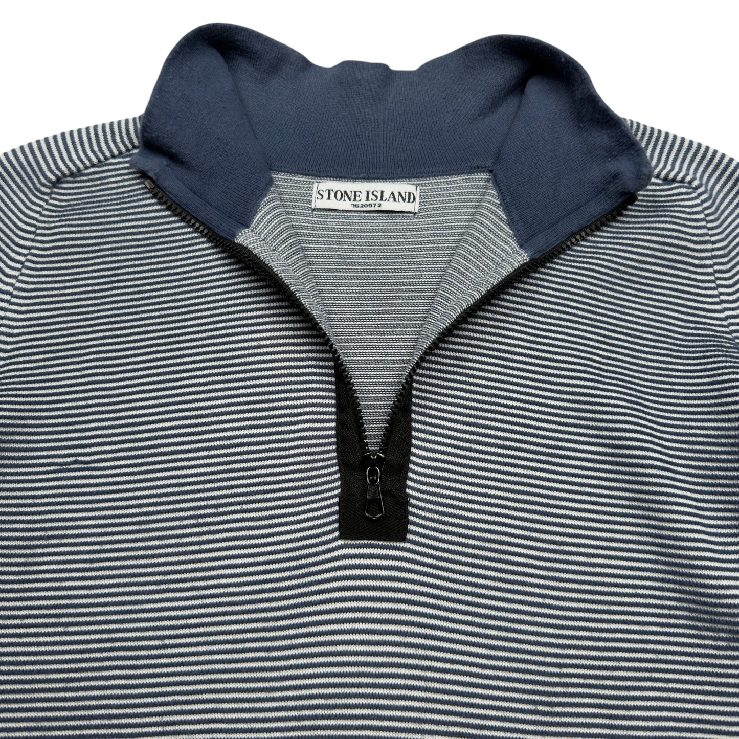 S/S 09 Stone Island Knitted Striped 1/4 Zip Sweater