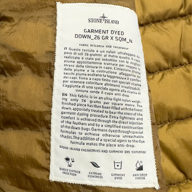 A/W 12 Stone Island Down_26 GR X SQM_N - Ultra Light Down Gilet - Gold