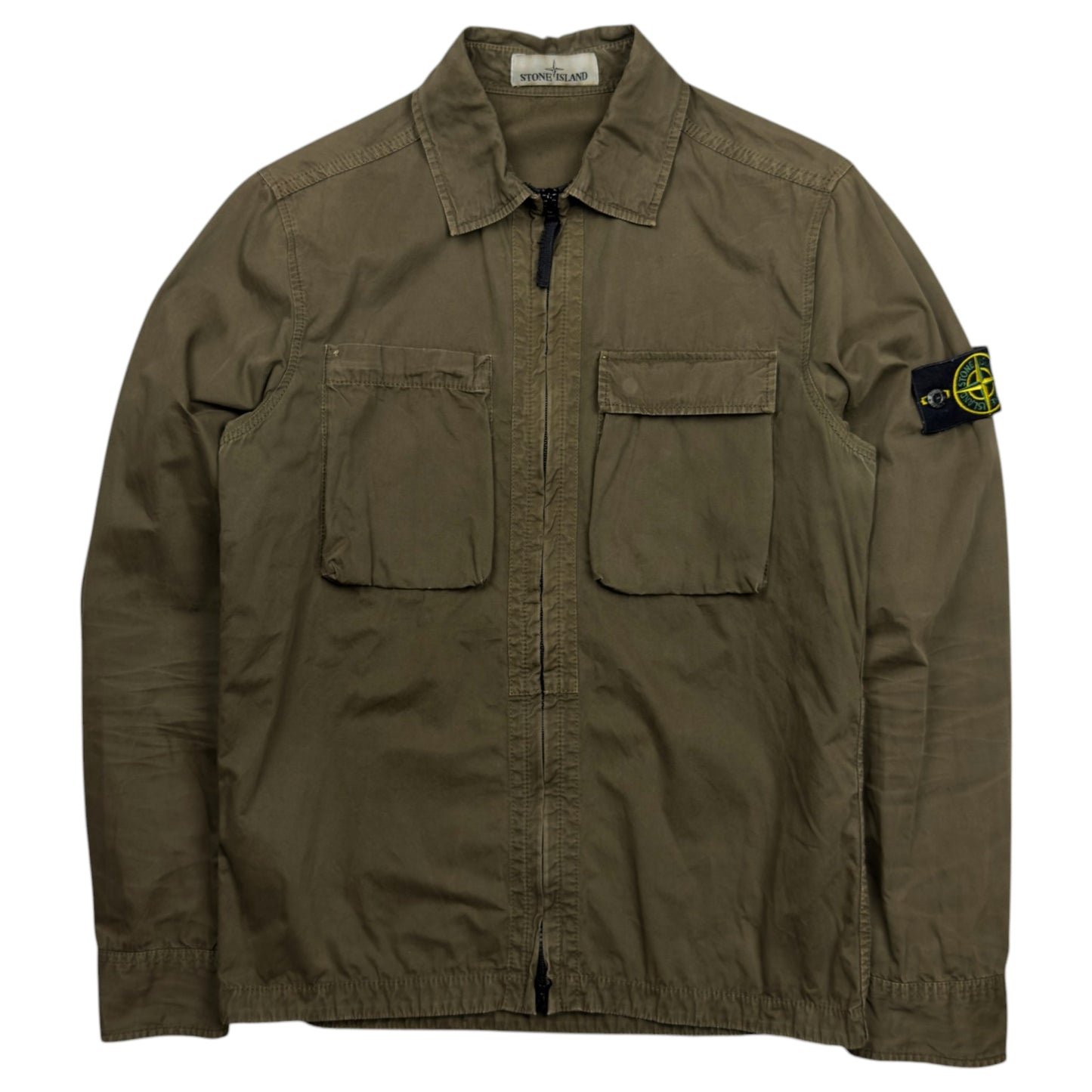 S/S 18 Stone Island Twin Pocket Cotton Overshirt - Khaki