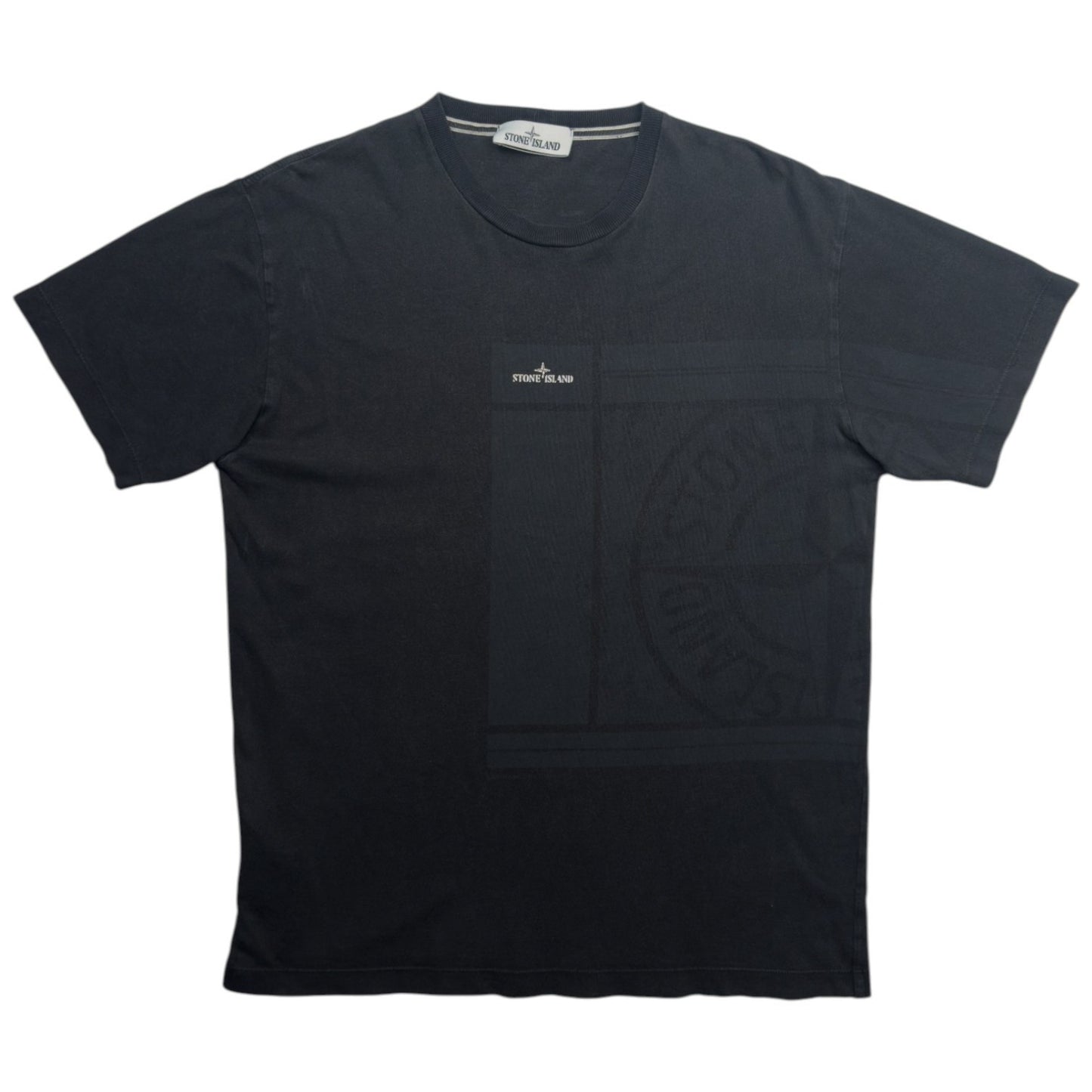 A/W 21 Stone Island Mosaic Four Print T-Shirt - Black
