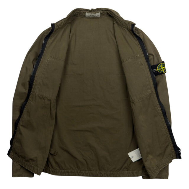 S/S 18 Stone Island Twin Pocket Cotton Overshirt - Khaki