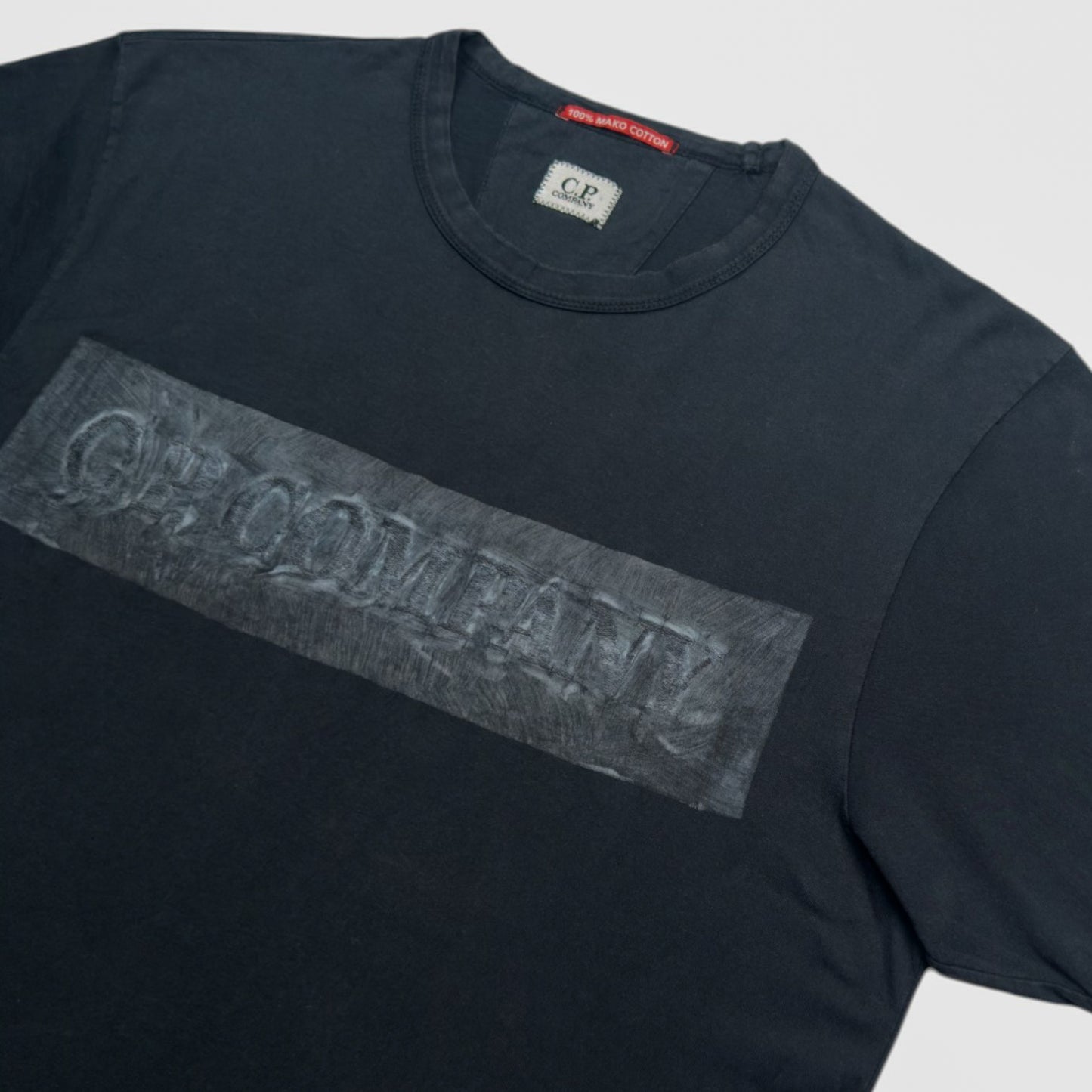 C.P. Company Mako Cotton Spellout Graphic T-Shirt - Navy