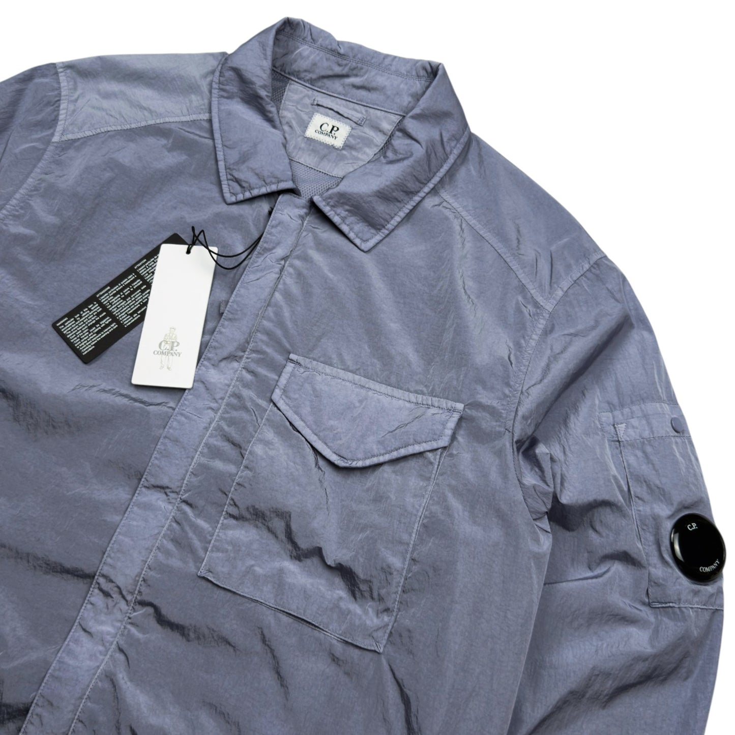 C.P. Company Chrome R Nylon Overshirt - Light Blue