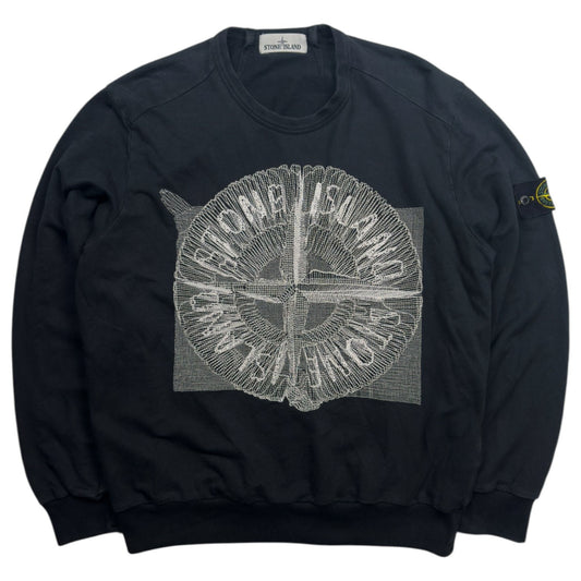 S/S 16 Stone Island Embroidery Compass Sweater - Navy