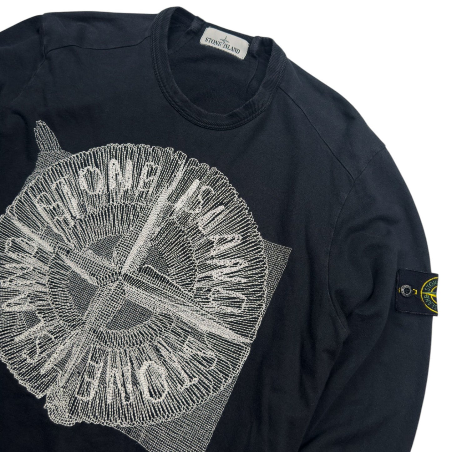 S/S 16 Stone Island Embroidery Compass Sweater - Navy