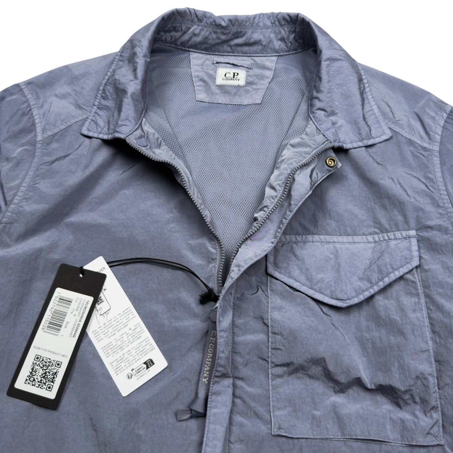 C.P. Company Chrome R Nylon Overshirt - Light Blue