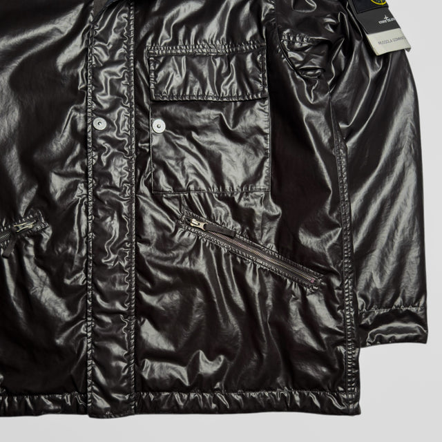 S/S 25 Stone Island Mussola Gommata TC Hooded Parka - Charcoal
