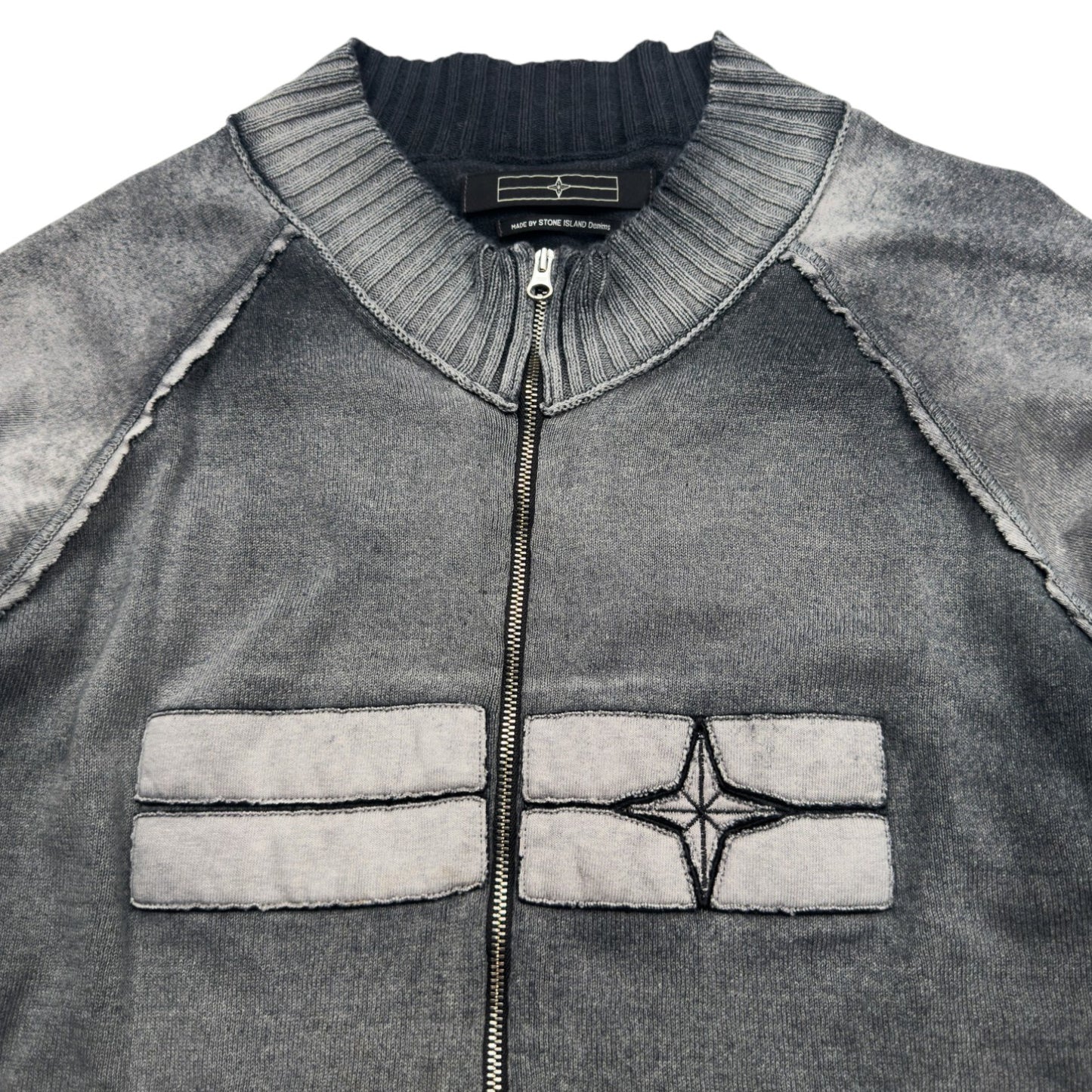 S/S 07 Stone Island Denims Heavy Wash Full Zip Sweater