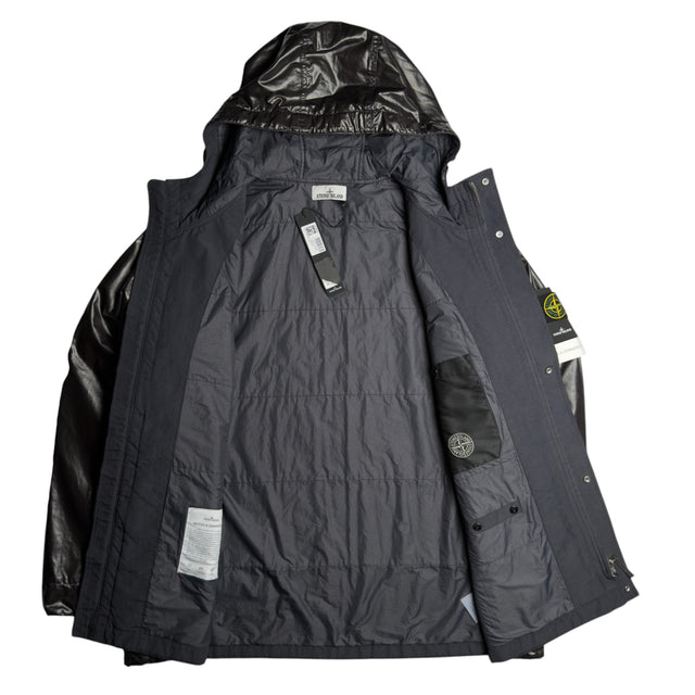 S/S 25 Stone Island Mussola Gommata TC Hooded Parka - Charcoal