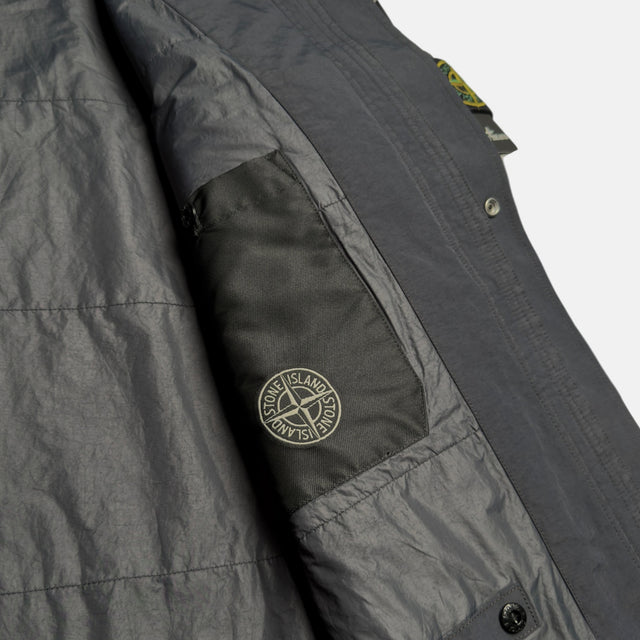 S/S 25 Stone Island Mussola Gommata TC Hooded Parka - Charcoal