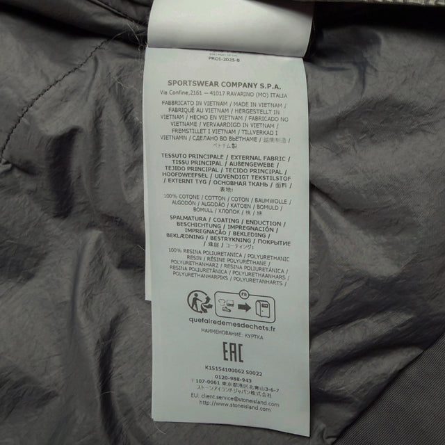 S/S 25 Stone Island Mussola Gommata TC Hooded Parka - Charcoal
