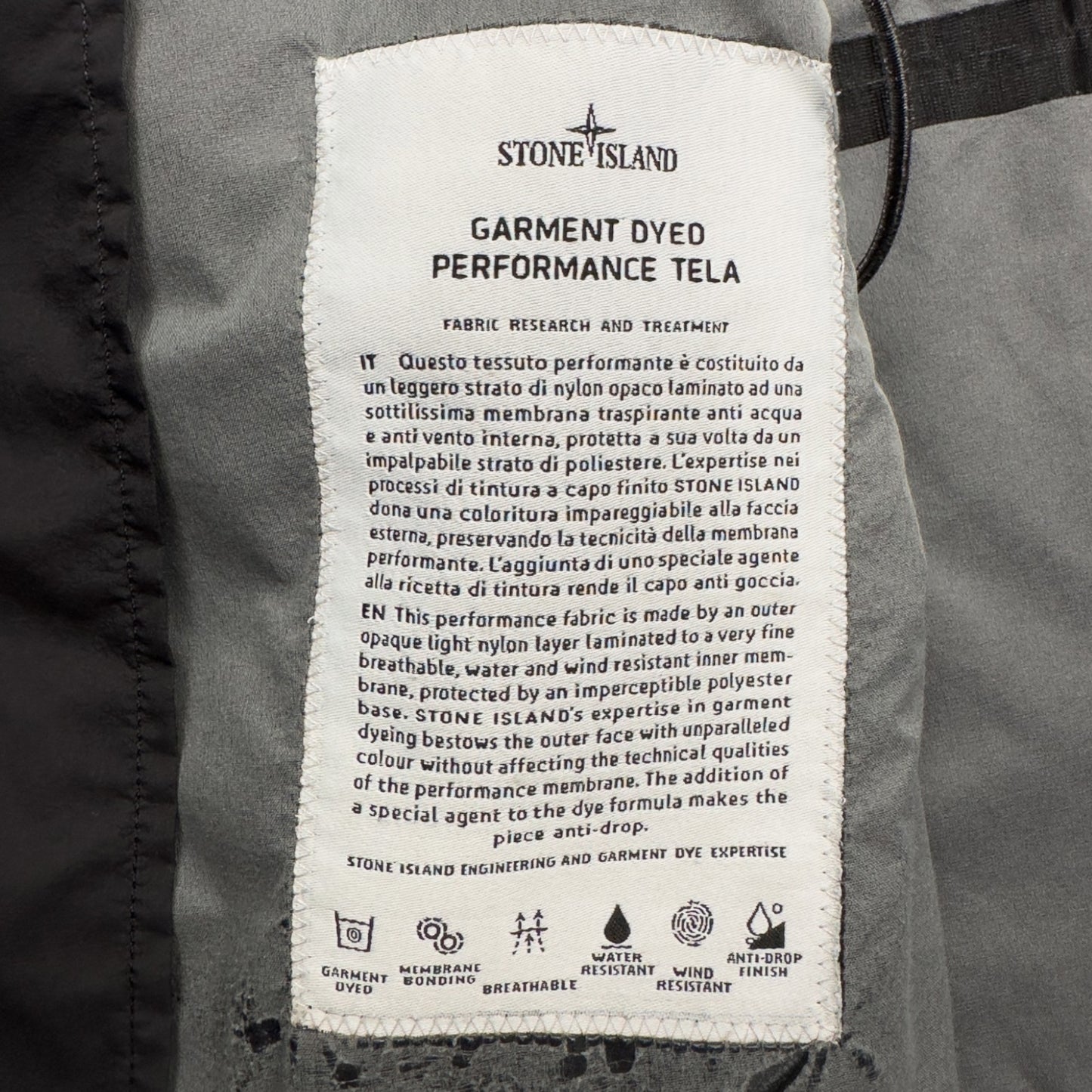 S/S 17 Stone Island Performance Tela Fishtail Parka Jacket
