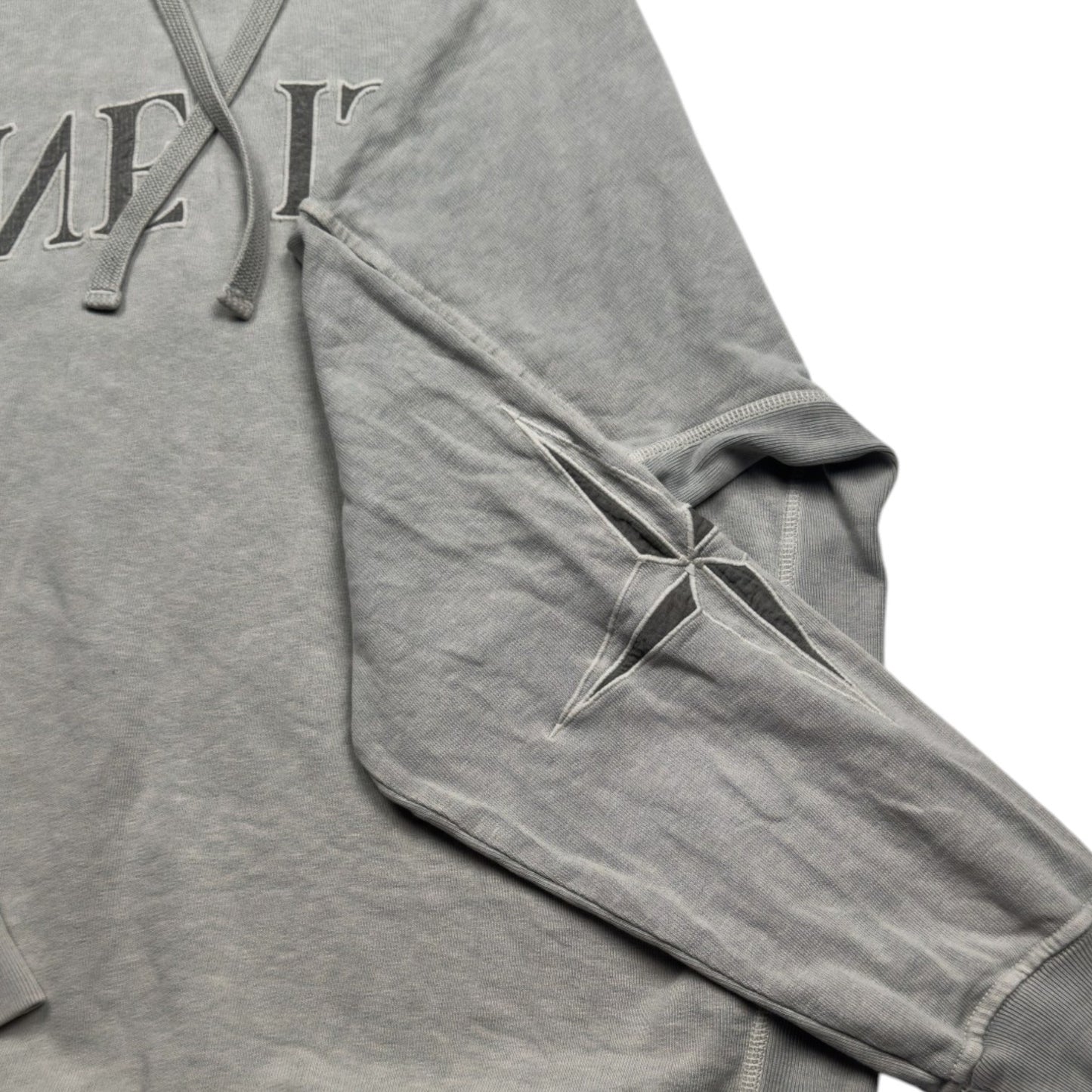 S/S 19 Stone Island Mirrored Spellout 'Old' Dye Treatment Hoodie