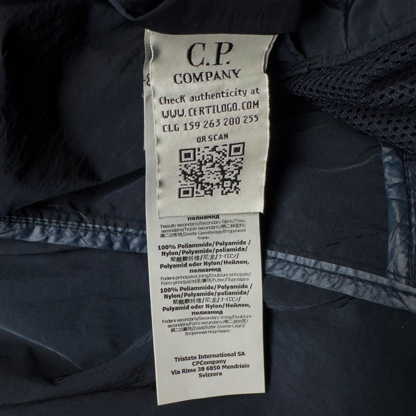 C.P. Company Chrome Bomber Jacket - Navy